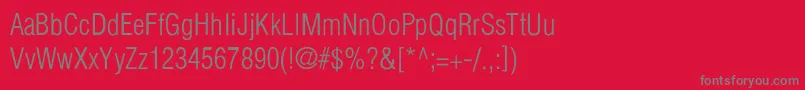 HelveticaCondensedLightLight Font – Gray Fonts on Red Background
