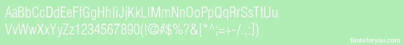 HelveticaCondensedLightLight Font – White Fonts on Green Background