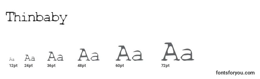Thinbaby Font Sizes