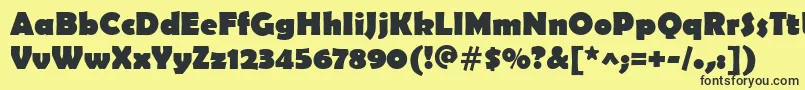 BerlinSansFbРџРѕР»СѓР¶РёСЂРЅС‹Р№ Font – Black Fonts on Yellow Background