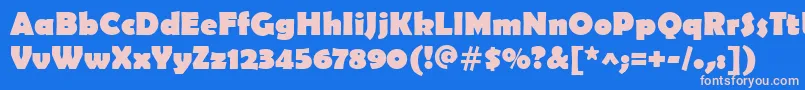 BerlinSansFbРџРѕР»СѓР¶РёСЂРЅС‹Р№ Font – Pink Fonts on Blue Background