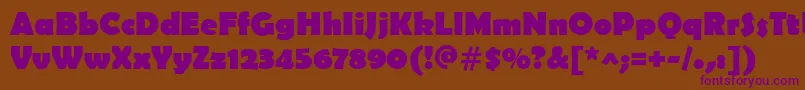 BerlinSansFbРџРѕР»СѓР¶РёСЂРЅС‹Р№-Schriftart – Violette Schriften auf braunem Hintergrund