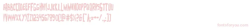 Zakensteincond-Schriftart – Rosa Schriften auf weißem Hintergrund