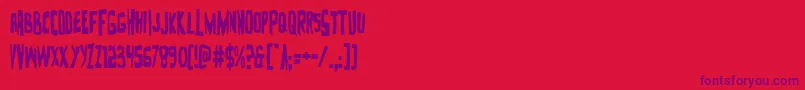 Zakensteincond Font – Purple Fonts on Red Background