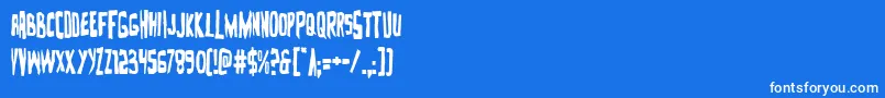 Zakensteincond Font – White Fonts on Blue Background