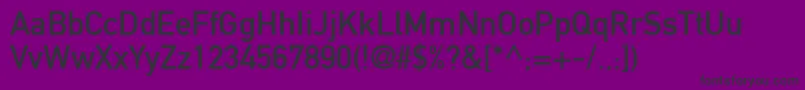 Шрифт Din1451MittelschriftLtAlternate – чёрные шрифты на фиолетовом фоне