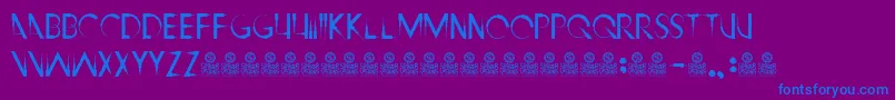 RipleysClaws-fontti – siniset fontit violetilla taustalla