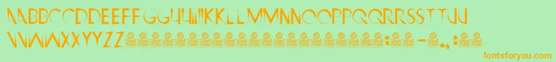 RipleysClaws Font – Orange Fonts on Green Background