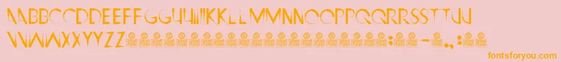 RipleysClaws Font – Orange Fonts on Pink Background