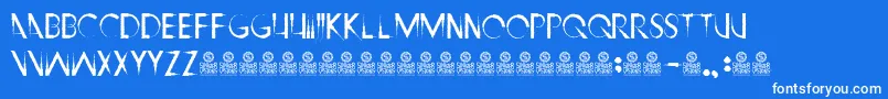 RipleysClaws-fontti – valkoiset fontit sinisellä taustalla