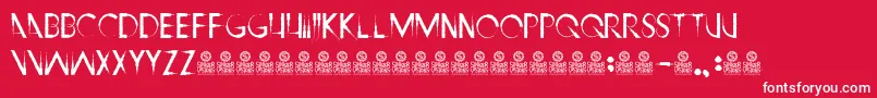RipleysClaws Font – White Fonts on Red Background