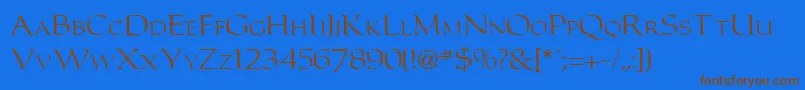 ImperialRegular Font – Brown Fonts on Blue Background
