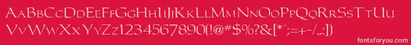 Шрифт ImperialRegular – розовые шрифты на красном фоне