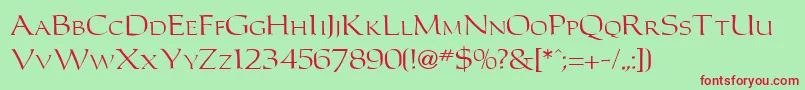 ImperialRegular Font – Red Fonts on Green Background