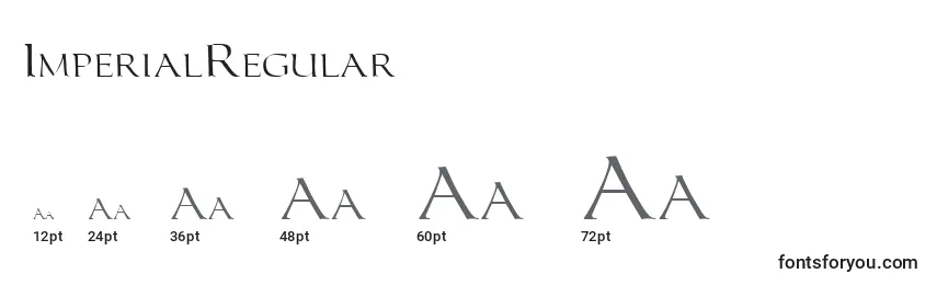 ImperialRegular Font Sizes