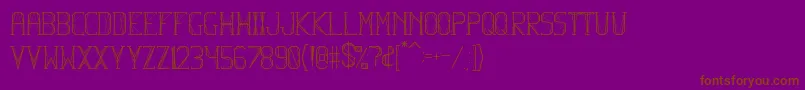 フォントHbmFlexurePersonalUseOnly – 紫色の背景に茶色のフォント