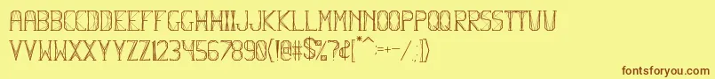HbmFlexurePersonalUseOnly Font – Brown Fonts on Yellow Background