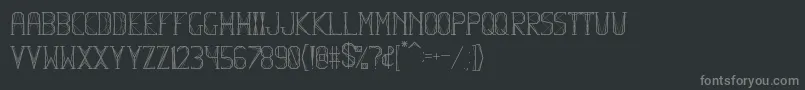HbmFlexurePersonalUseOnly-fontti – harmaat kirjasimet mustalla taustalla