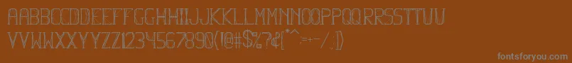 HbmFlexurePersonalUseOnly-Schriftart – Graue Schriften auf braunem Hintergrund