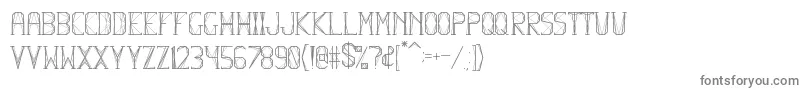 HbmFlexurePersonalUseOnly-fontti – harmaat kirjasimet valkoisella taustalla