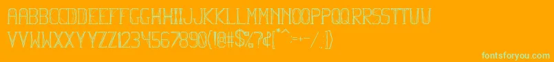 HbmFlexurePersonalUseOnly Font – Green Fonts on Orange Background