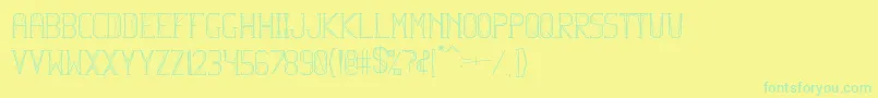 HbmFlexurePersonalUseOnly Font – Green Fonts on Yellow Background