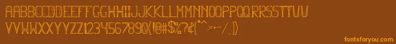 HbmFlexurePersonalUseOnly Font – Orange Fonts on Brown Background