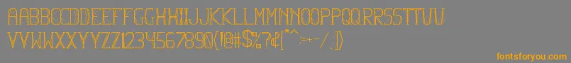 HbmFlexurePersonalUseOnly-Schriftart – Orangefarbene Schriften auf grauem Hintergrund