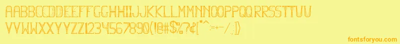 HbmFlexurePersonalUseOnly Font – Orange Fonts on Yellow Background