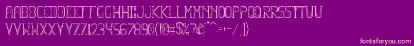 HbmFlexurePersonalUseOnly-Schriftart – Rosa Schriften auf violettem Hintergrund