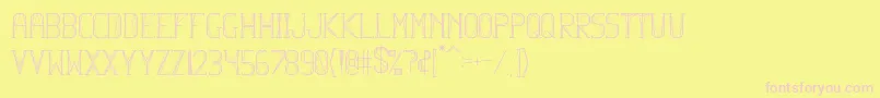 HbmFlexurePersonalUseOnly-fontti – vaaleanpunaiset fontit keltaisella taustalla