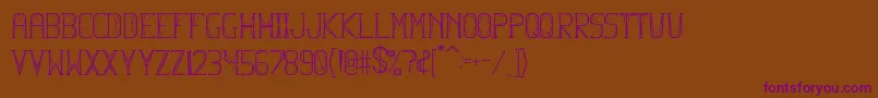 HbmFlexurePersonalUseOnly-Schriftart – Violette Schriften auf braunem Hintergrund