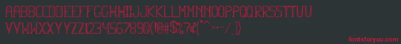 HbmFlexurePersonalUseOnly Font – Red Fonts on Black Background