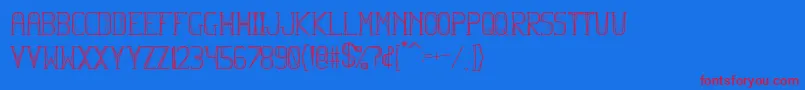 HbmFlexurePersonalUseOnly-Schriftart – Rote Schriften auf blauem Hintergrund