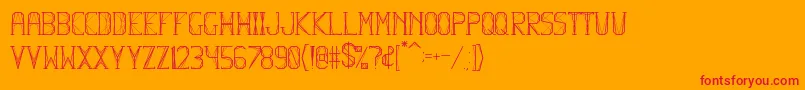 HbmFlexurePersonalUseOnly Font – Red Fonts on Orange Background