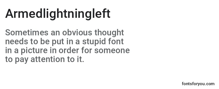 Review of the Armedlightningleft Font