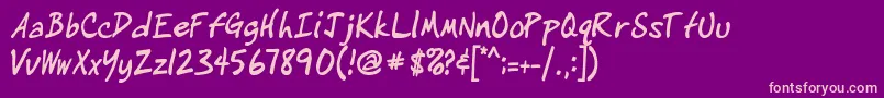 IgnitemeBold Font – Pink Fonts on Purple Background