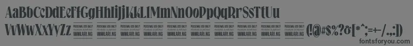 Falkinserifboldpersonal Font – Black Fonts on Gray Background