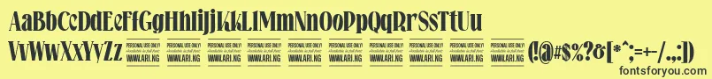 Falkinserifboldpersonal Font – Black Fonts on Yellow Background