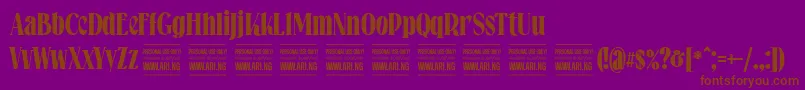 Шрифт Falkinserifboldpersonal – коричневые шрифты на фиолетовом фоне