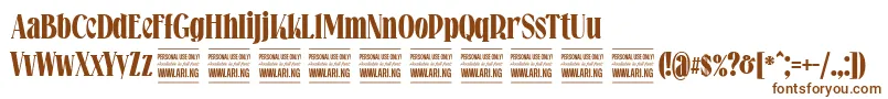 Falkinserifboldpersonal Font – Brown Fonts on White Background