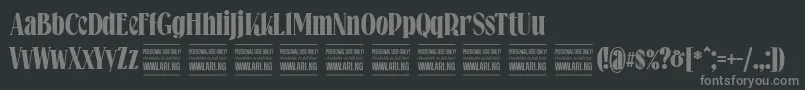 Falkinserifboldpersonal Font – Gray Fonts on Black Background