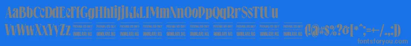 Falkinserifboldpersonal Font – Gray Fonts on Blue Background