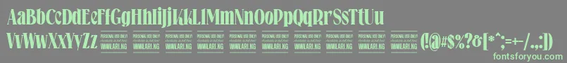 Falkinserifboldpersonal Font – Green Fonts on Gray Background