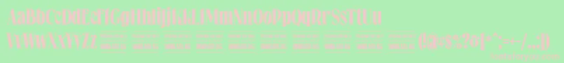 Шрифт Falkinserifboldpersonal – розовые шрифты на зелёном фоне