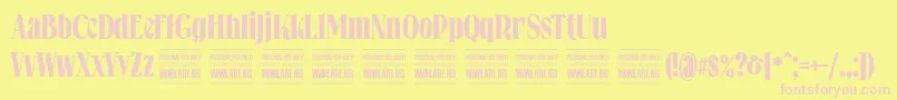 Falkinserifboldpersonal Font – Pink Fonts on Yellow Background