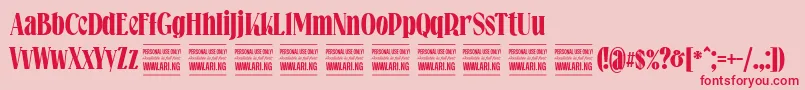 Falkinserifboldpersonal Font – Red Fonts on Pink Background