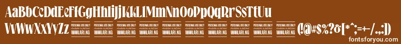 Falkinserifboldpersonal Font – White Fonts on Brown Background