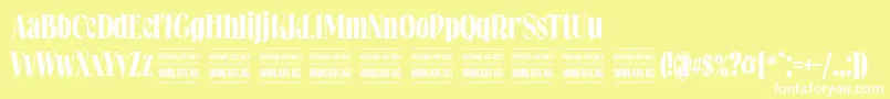 Falkinserifboldpersonal Font – White Fonts on Yellow Background