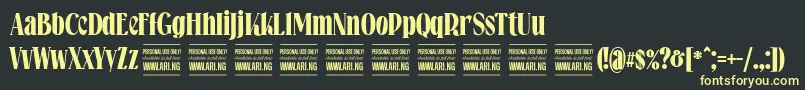 Falkinserifboldpersonal Font – Yellow Fonts on Black Background